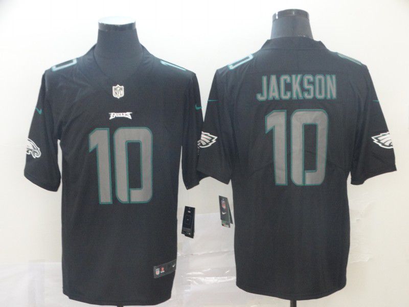 Men Philadelphia Eagles #10 Jackson Nike  Fashion Impact Black Color Rush Limited Jersey->miami dolphins->NFL Jersey